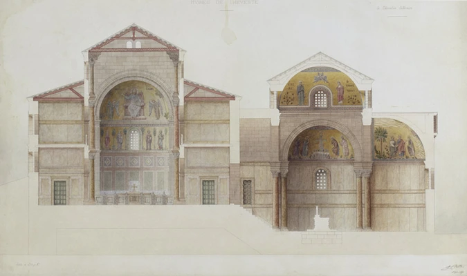 Albert Ballu - Algérie, ruines de Théveste (Tébessa), essai de restitution de la...