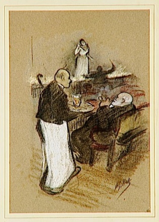 Henri-Gabriel Ibels - Francisque Sarcey au café