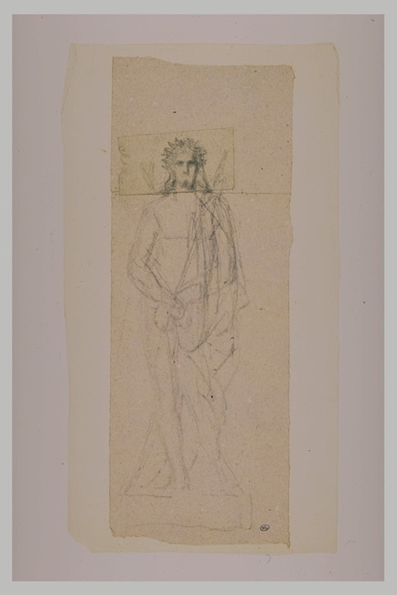 Paul Dubois - Etude pour un Christ au roseau, couronné d'épines