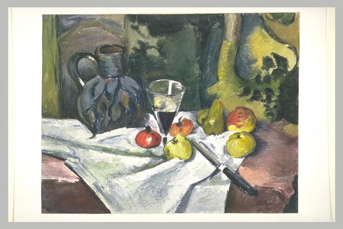Paul Gachet - Fruits, pot bleu et verre