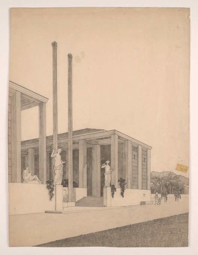 Josef Hoffmann - Pavillon autrichien, Exposition internationale d'art, Rome, 191...