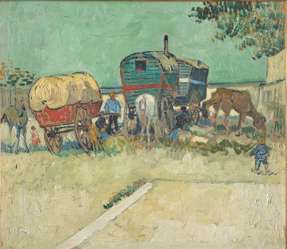 Vincent Van Gogh - Les Roulottes, campement de bohémiens aux environs d'Arles