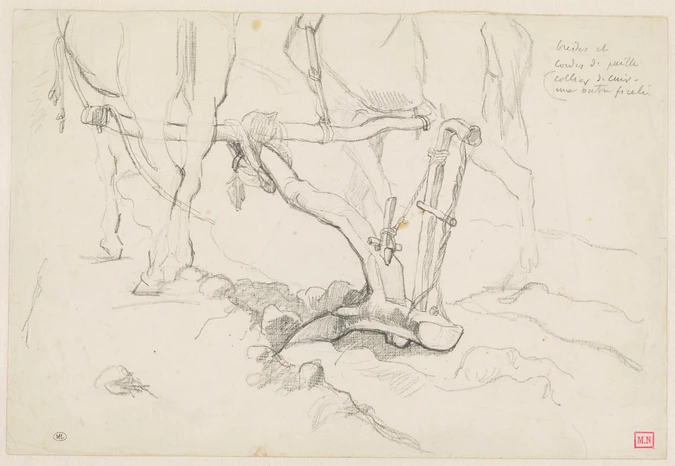 Gustave Guillaumet - Charrue arabe tirée par deux chevaux
