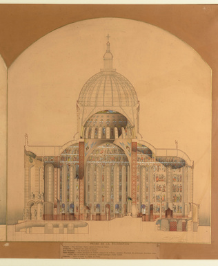 Alphonse Gosset - Sainte-Clotilde de Reims, façade latérale, élévation