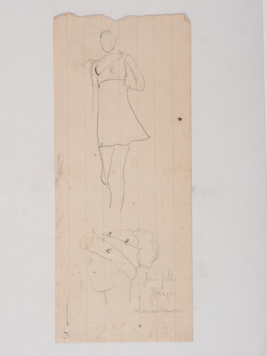 Jacques Lalaing de - Modèle féminin, en pied et en portrait (croquis)