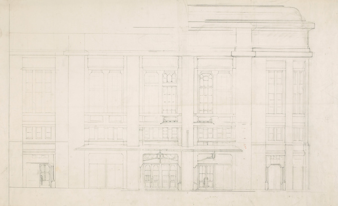 Henry Van de Velde - Premier projet pour la façade du Théâtre des Champs-Elysées