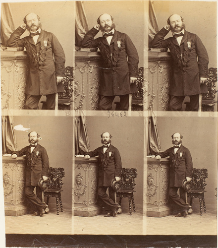 André Adolphe Eugène Disdéri - Major Davies en six poses en pied