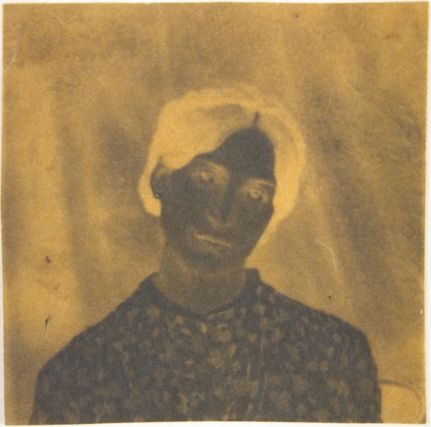 Tête d'Adèle en robe à feuilles de vigne - Auguste Vacquerie