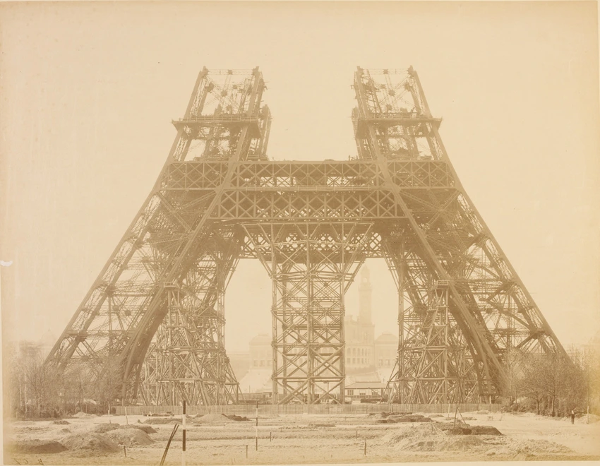 Louis-Emile Durandelle - La Tour Eiffel jusqu'un peu au dessus de la 1ère plate-...