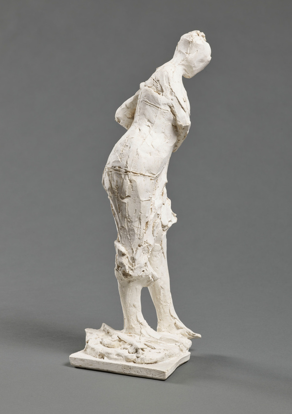 François Pompon - Femme au corset relevant sa chemise