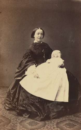Ferdinand Mulnier - Une jeune femme portant un bébé