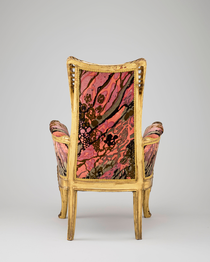 Louis Majorelle - Fauteuil en bergère, décor de fougères