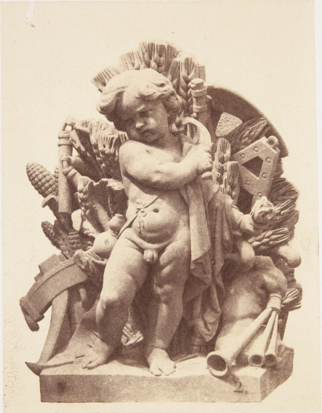 Edouard Baldus - "L'Eté", sculpture de Vital Dubray, décor du palais du Louvre, ...