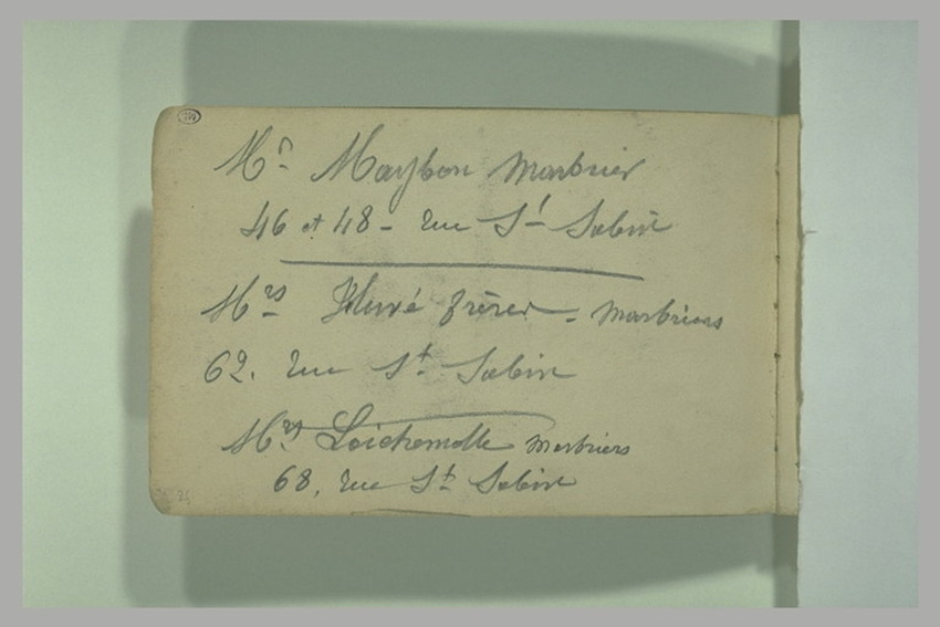 François Pompon - Annotations manuscrites