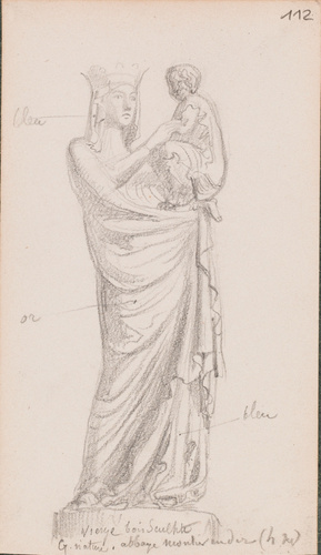 Louis Boitte - Eglise de Montier-en-Der, statue de la Vierge à l'enfant