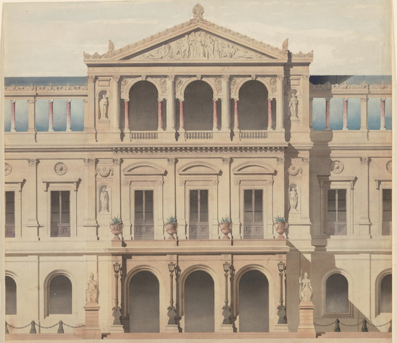 Marcellin Varcollier - Projet de façade d'un bâtiment public, élévation