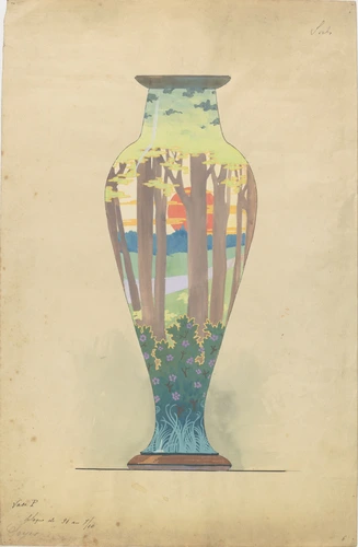 Modèle de décor pour un vase - Théophile Soyer