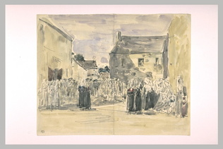 Eugène Boudin - Scène de noce dans la région de Plougastel-Daoulas