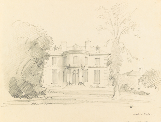 Juste Lisch - Maison de M. Davillier à Eaubonne, façade sur jardin