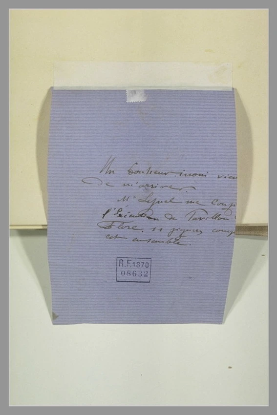 Jean-Baptiste Carpeaux - Note manuscrite