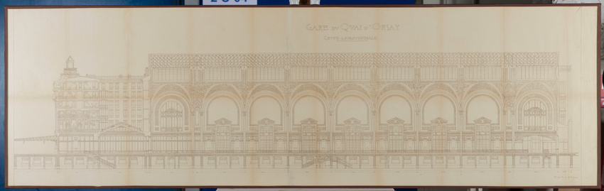 Victor Laloux - Gare d'Orsay, coupe longitudinale