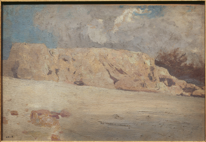 Odilon Redon - Rocher sur la grève