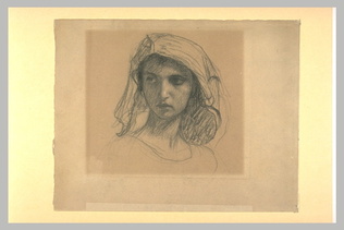Ernest Hébert - Tête de paysanne italienne, de face