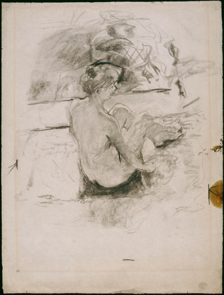Edouard Vuillard - Modèle féminin nu, assis, de dos