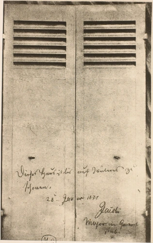 Anonyme - Inscription faite par le général Jacoby