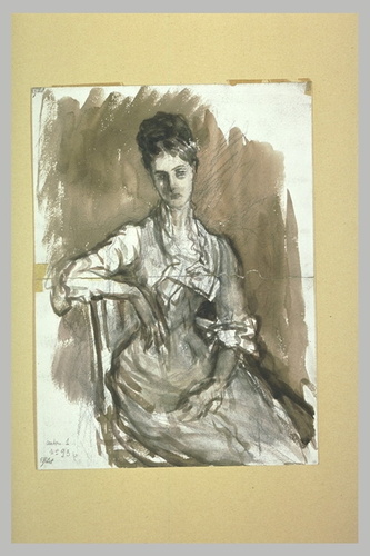 Ernest Hébert - Etude pour le portrait de la marquise de Montebello (1877)