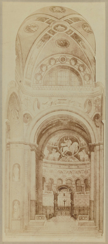 D. Freuler - Photographie d'une étude pour le Catholicon, vue générale du choeur