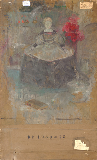 Olga Boznanska - Portrait de Madame D... (recto) ; Portrait de femme (verso)
