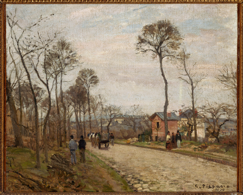 Camille Pissarro、LA GRAND'ROUTE, LOUVECI La Route de Louveciennes - Camille Pissarro | Musée d'Orsay