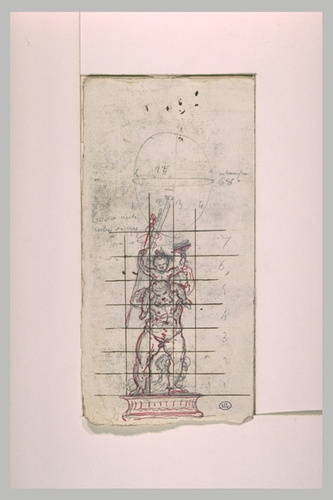 Eugène Guillaume - Silène portant sur ses épaules l'enfant Bacchus, tenant une c...
