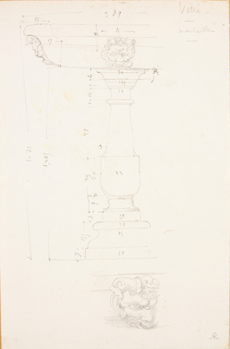 Victor Ruprich-Robert - Relevé de fonts baptismaux à Vitré