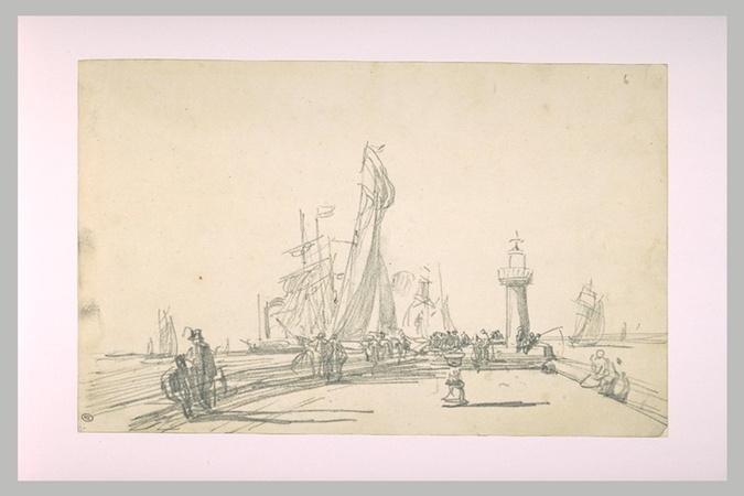 Eugène Boudin - La jetée de Honfleur
