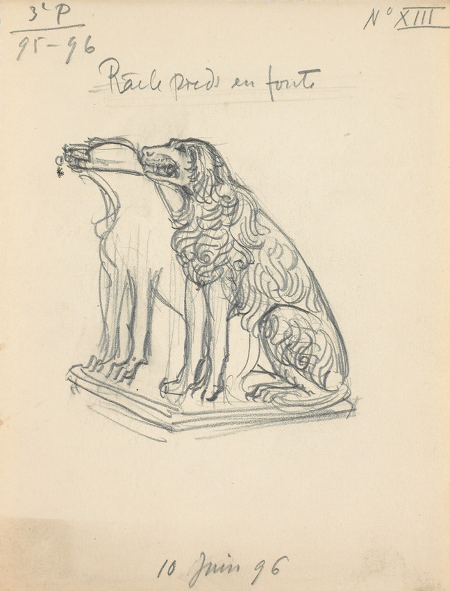 Eugène Grasset - Racle-pieds en fonte en forme de chien