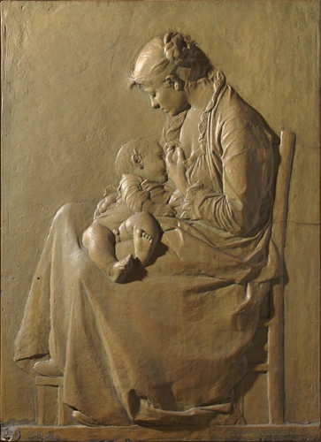 Alexandre Charpentier - Jeune mère allaitant son enfant