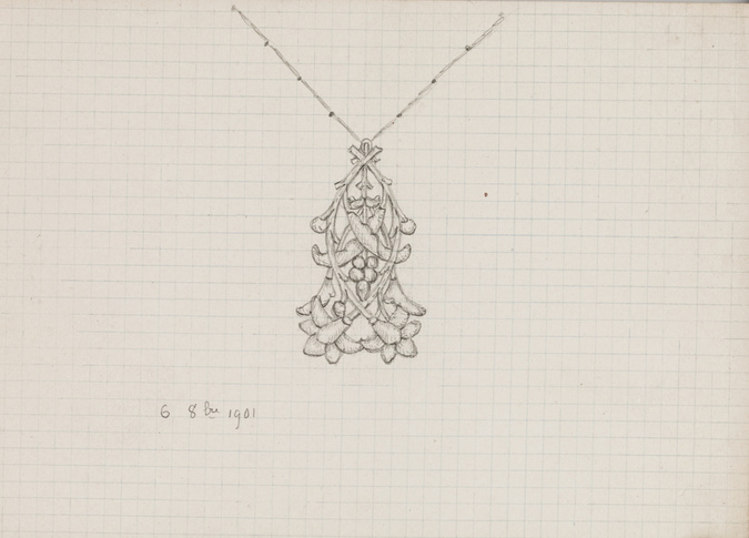 Enguerrand du Suau de la Croix - Pendentif à motif végétal, chaîne