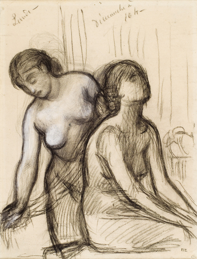 Pierre Puvis de Chavannes - Une femme coiffant une femme assise