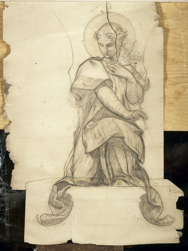Charles Lameire - Panthéon, tapisserie des Gobelins pour la chapelle de la Vierg...