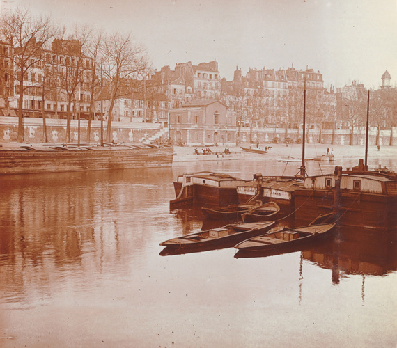 Charles Augustin Lhermitte - Péniche et barque