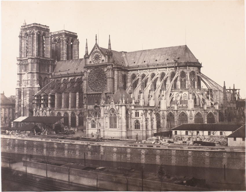 Édouard-Denis Baldus, Church of Saint-Pierre, Caen, French, 1813-1889, 1855, alb