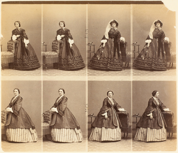 André Adolphe Eugène Disdéri - Mme Bouvard et Mme Gournay en quatre poses chacun...