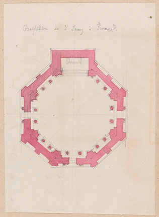 Plan du baptistère Saint-Jean, Florence - Edouard Villain