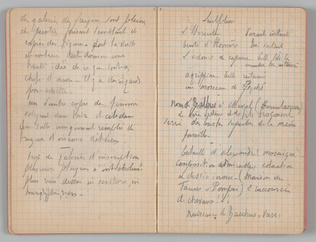 Charles-Justin Le Coeur - Carnet de notes concernant son voyage en Italie