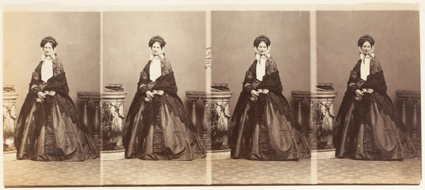 André Adolphe Eugène Disdéri - Princesse Wolkonska Benckendorff en pied, en quat...