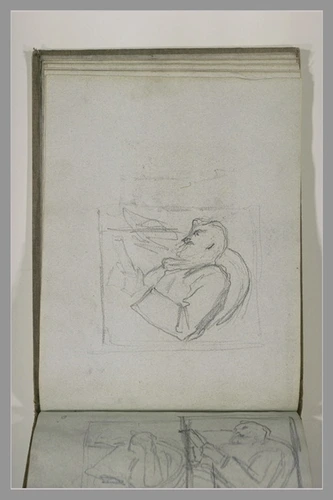 Frédéric Bazille - Portrait d'un homme allongé, lisant