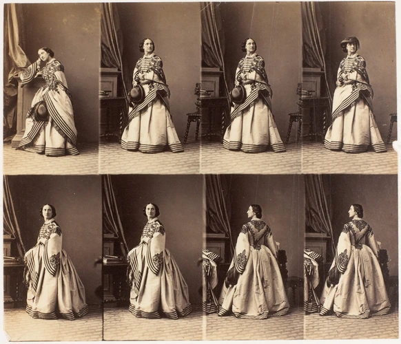 André Adolphe Eugène Disdéri - Mme Adelaïde Ristori en huit poses