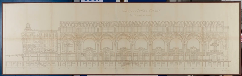 Victor Laloux - Gare d'Orsay, coupe longitudinale